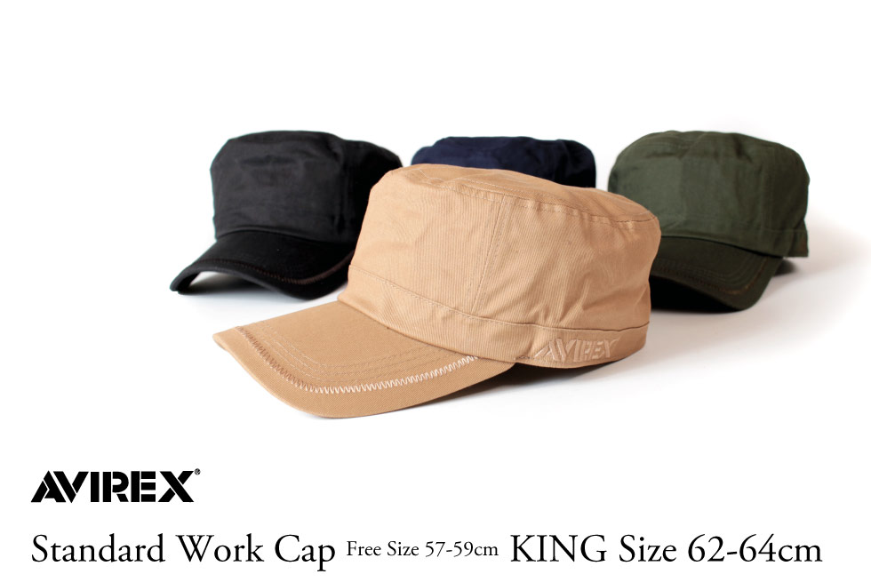 10%OFFクーポン対象★アヴィレックス AVIREX 正規品 ワークキャップ キャップ 帽子 大きいサイズ キングサイズ ビッグサイズ メンズ  レディース