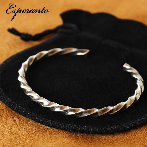 esperanto/エスペラント/シルバーツイストバングル/Silver925/メンズ/レディース