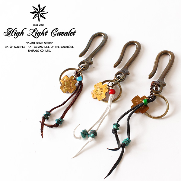 HIGH-LIGHT CAVALET/メンズ/レディース/ブラスキーホルダー/真鍮/ターコイズ石/ハイライトキャバレー