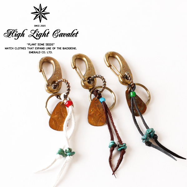 HIGH-LIGHT CAVALET/メンズ/レディース/ブラスキーホルダー/真鍮/ターコイズ石/ハイライトキャバレー