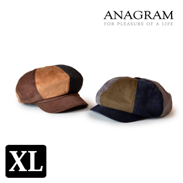 (アナグラム) ANAGRAM 2way クレイジーキャスケット ハンチング ニュースキャップ 59cm 62cm 大きいサイズ キングサイズ 帽子 XL